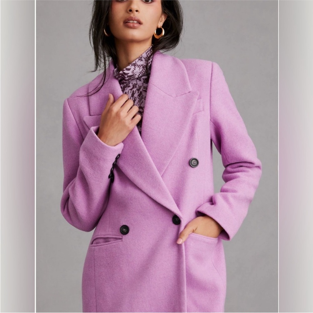 NWT Avec Les Filles Lavender Coat - Picture 2 of 13